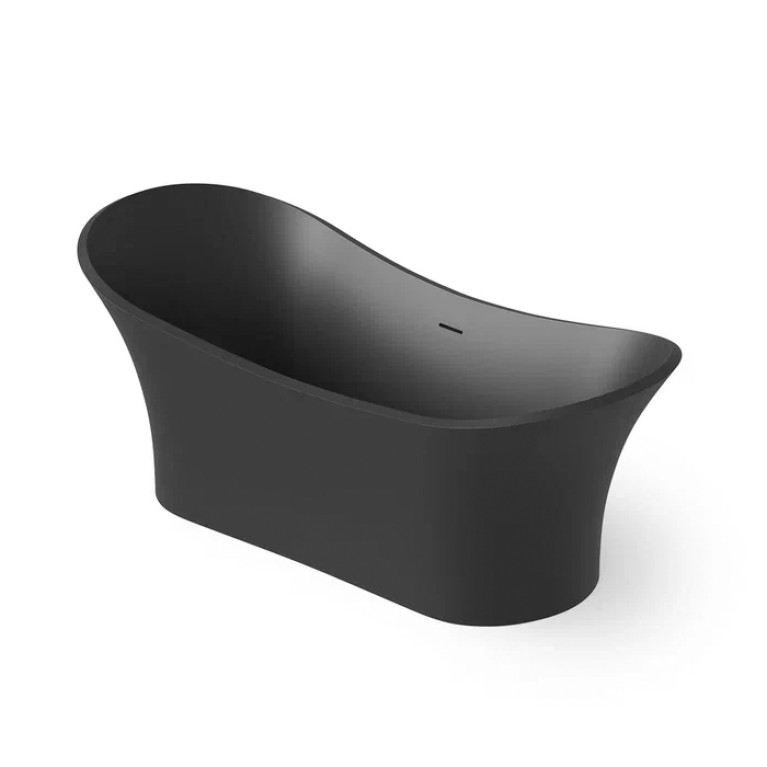DEA DESIGN Elegant Ванна отдельностоящая 175x75xh68 см, материал: Solid Surface искуственный камень, цвет: Black №16
