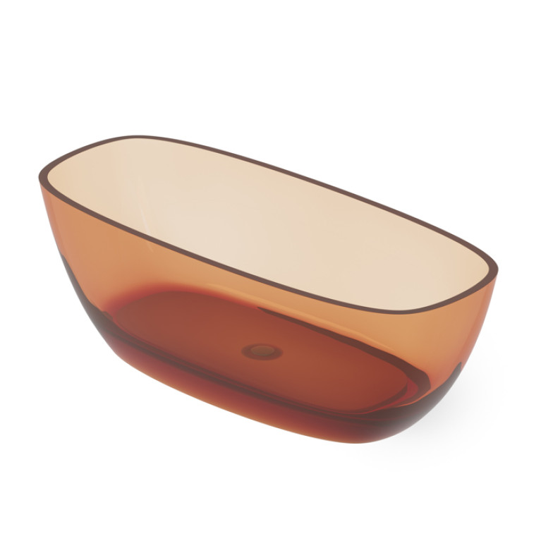 DEA DESIGN Soul Ванна отдельностоящая 170x72xh56 см, материал: Glasstech прозрачная смола, цвет: Sunset R1