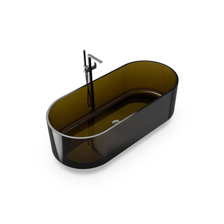 Knief Ellipse shape Ванна отдельностоящая из полимерного материала 170x75x56 см.донный клапан хром , цвет Pyrit # 030