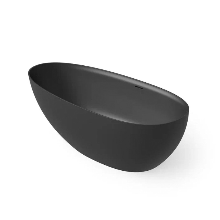 DEA DESIGN Edge Ванна отдельностоящая 170x78xh56 см, материал: Solid Surface искуственный камень, цвет: Black №16