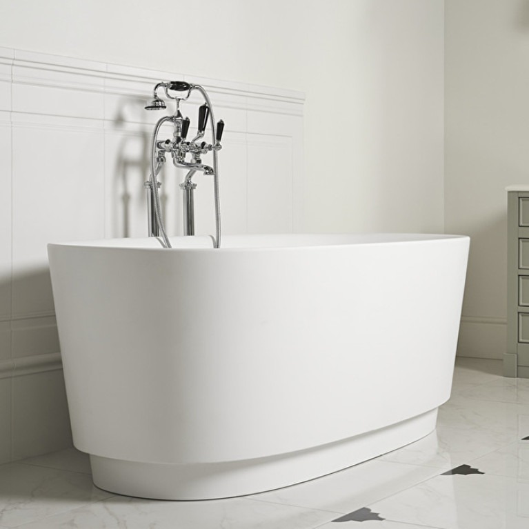 Devon Dove Ванна ИЗ WHITE TEC PLUS 170.5х64.7х84.6 см, цвет: белый,  с д/кл-ном с крышкой из WHITE TEC и сифон EACC571, (цоколь белый) (Снято с пр-ва)