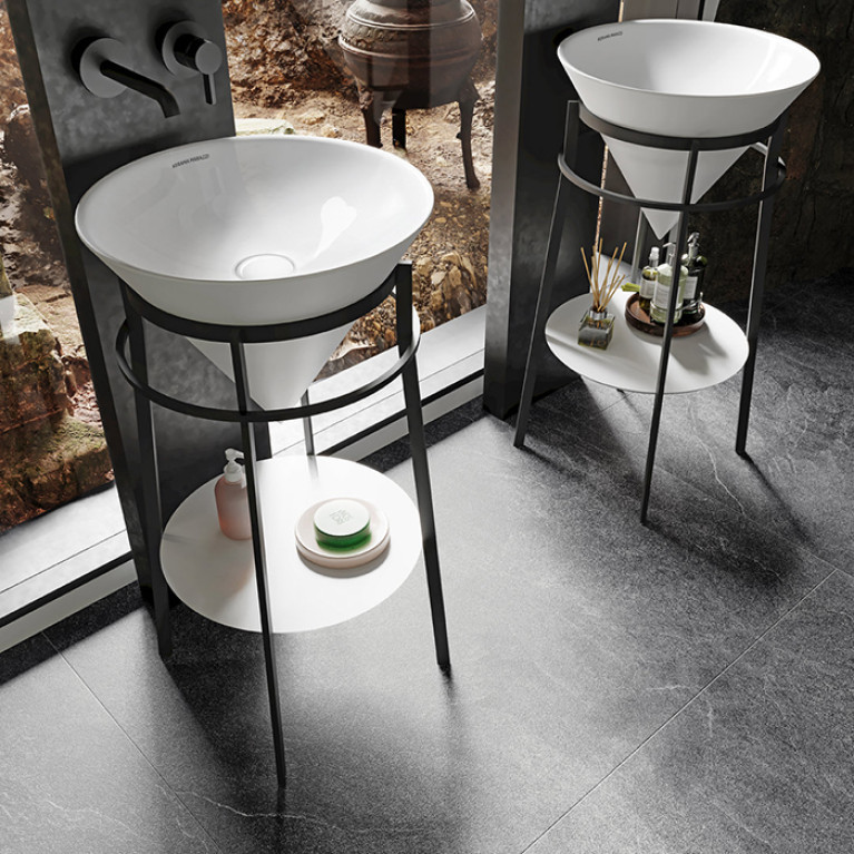 Kerama Marazzi Металлическая структура CONO напольная 44, черная матовая