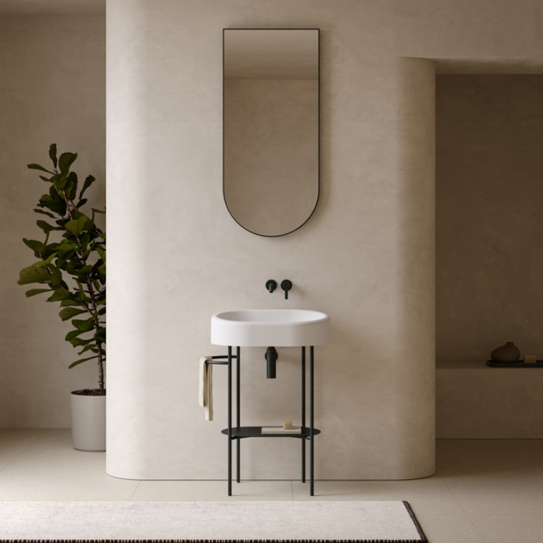 GLOBO Lalita Зеркало, размер 110х51 см, крепление в комплекте (Nero opaco)