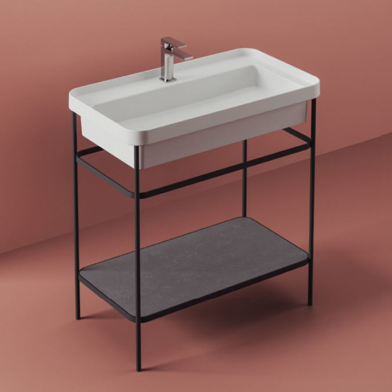Artceram FUORI SCALA Металическая структура 40x57хh83см для раковины Fuori Scala rettangolare 61, цвет: черный матовый