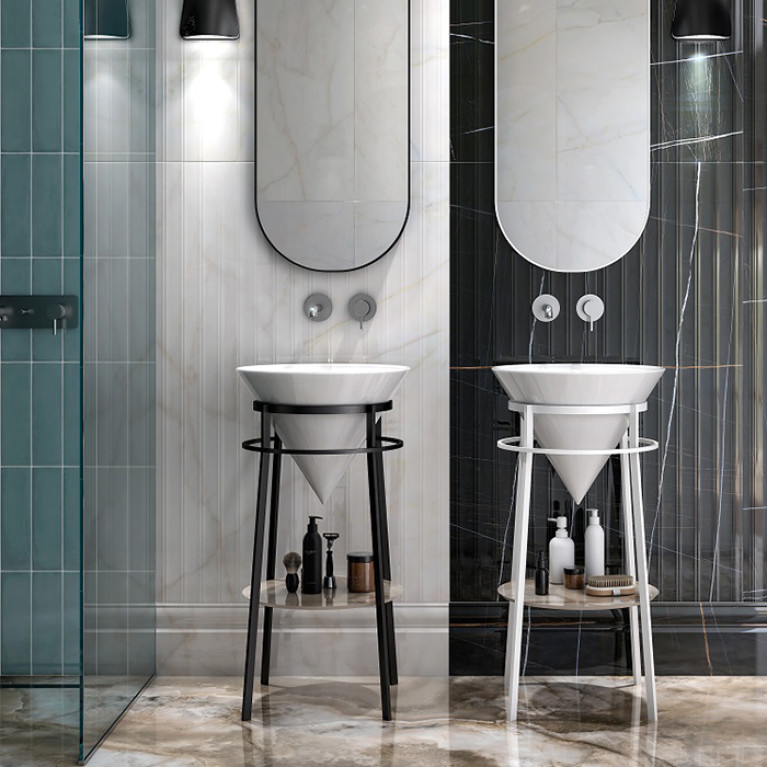 Kerama Marazzi Металлическая структура CONO напольная 44, черная матовая