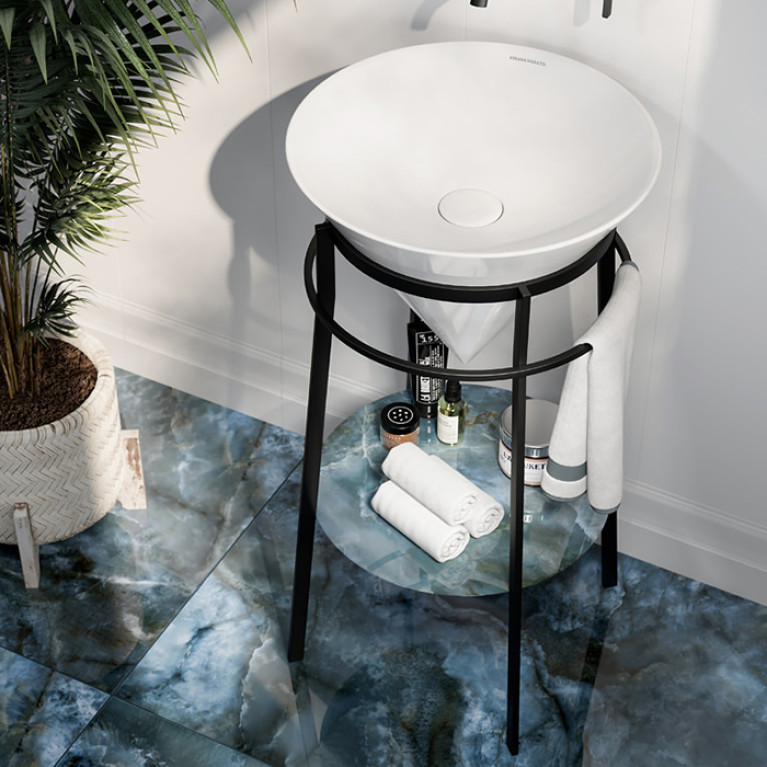 Kerama Marazzi Металлическая структура CONO напольная 44, черная матовая