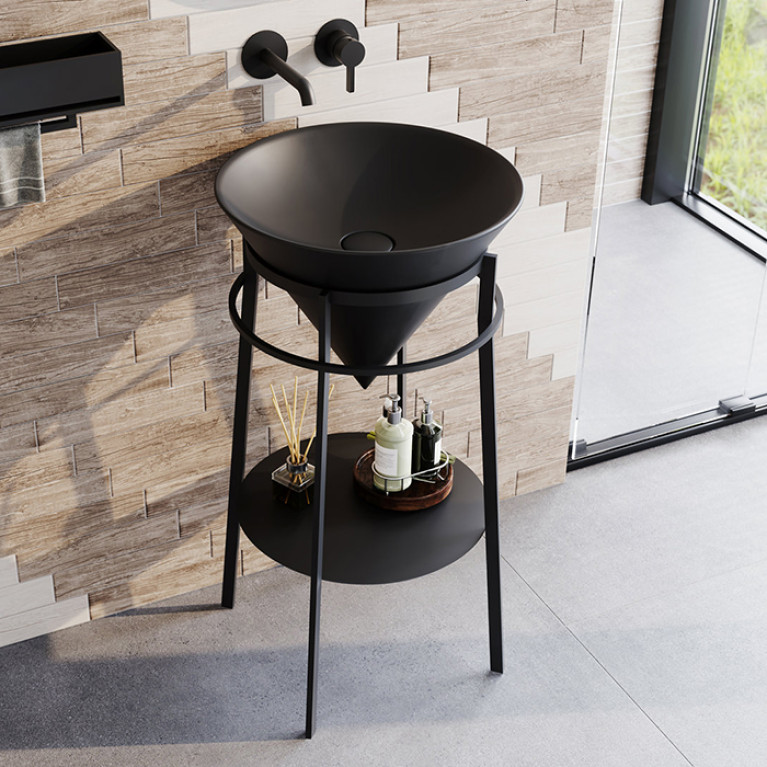 Kerama Marazzi Металлическая структура CONO напольная 44, черная матовая