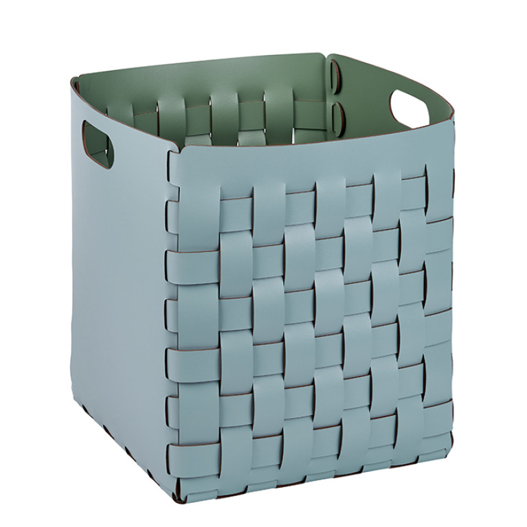 ADJ Корзинка Bottega, 35x35xH40 см., цвет: небесный/эвкалипт