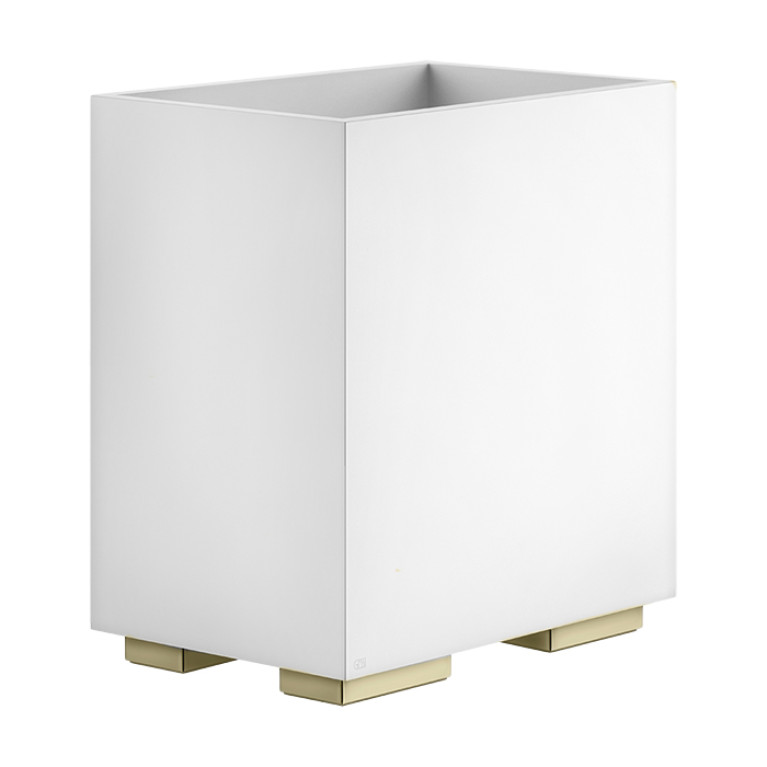 GESSI  INVERSO ACCESSORIES Корзина для мусора белая, цвет: Brass Brushed PVD