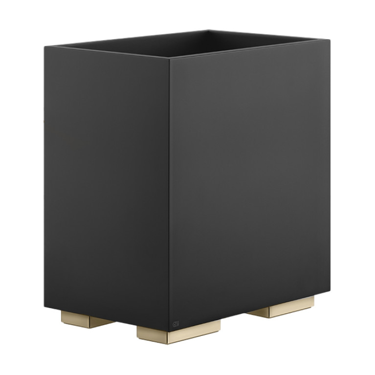 GESSI  INVERSO ACCESSORIES Корзина для мусора черная, цвет: Brass Brushed PVD