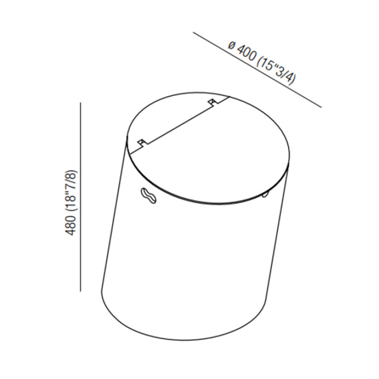 Agape Basket Корзина &oslash;40x48 см, цвет: серый
