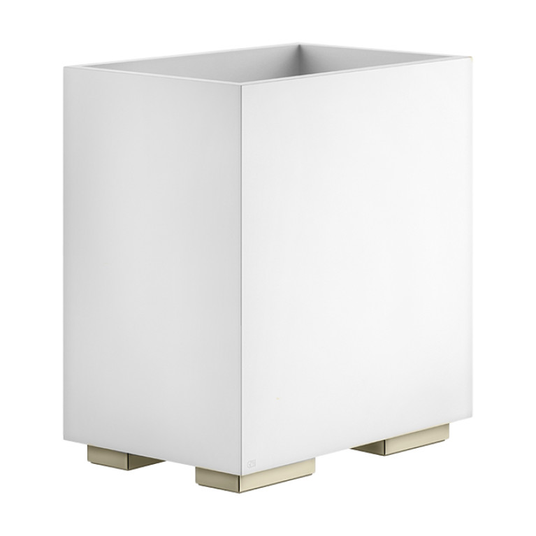 GESSI  INVERSO ACCESSORIES Корзина для мусора белая, цвет: Warm Bronze Br PVD