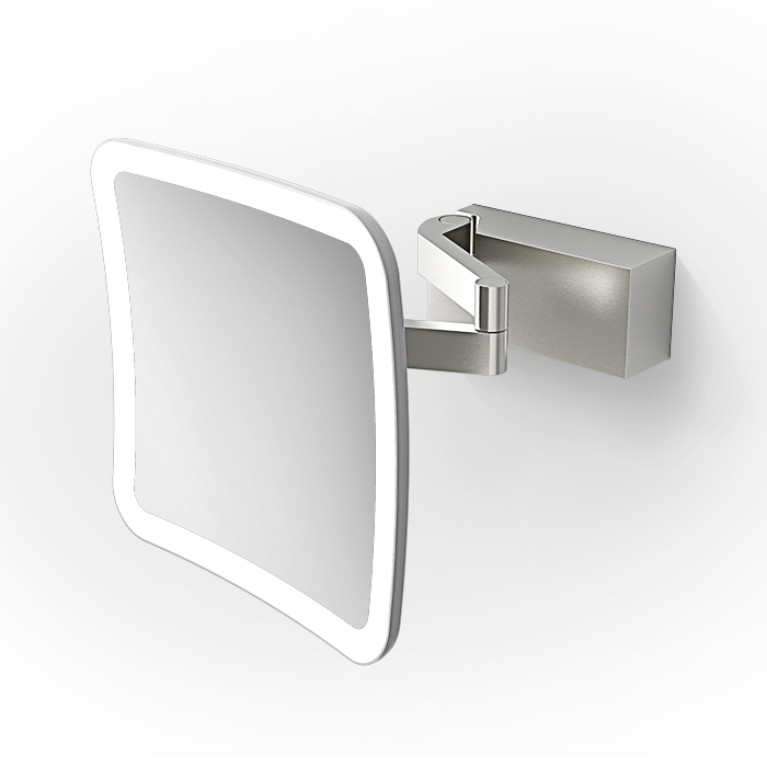 Decor  VISION S 5X    Косметическое зеркало с подсветкой для стен, цвет: Нержавеющая сталь матовая