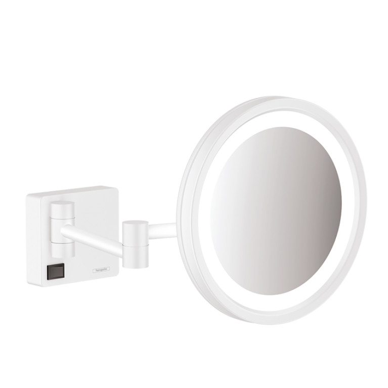 HG AddStoris Косметическое зеркало с LED подсветкой, цвет: матовый белый