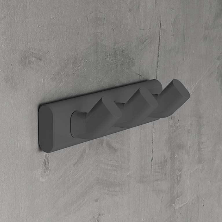 NOVELLINI EDGE Крючок тройной, цвет черный матовый