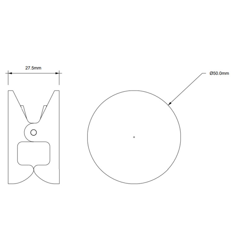 Decor Walther PINCH R/M Крючок/зажим, цвет: Черный матовый