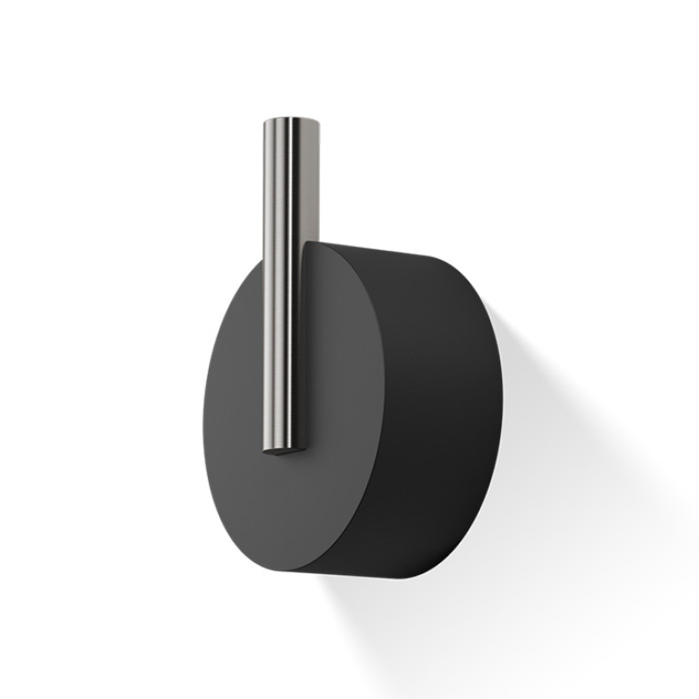 Decor Walther Black Stone WHG Крючок, цвет: черный матовый / сталь матовая