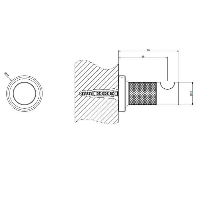 GESSI INCISO Крючок настенный, цвет: finox