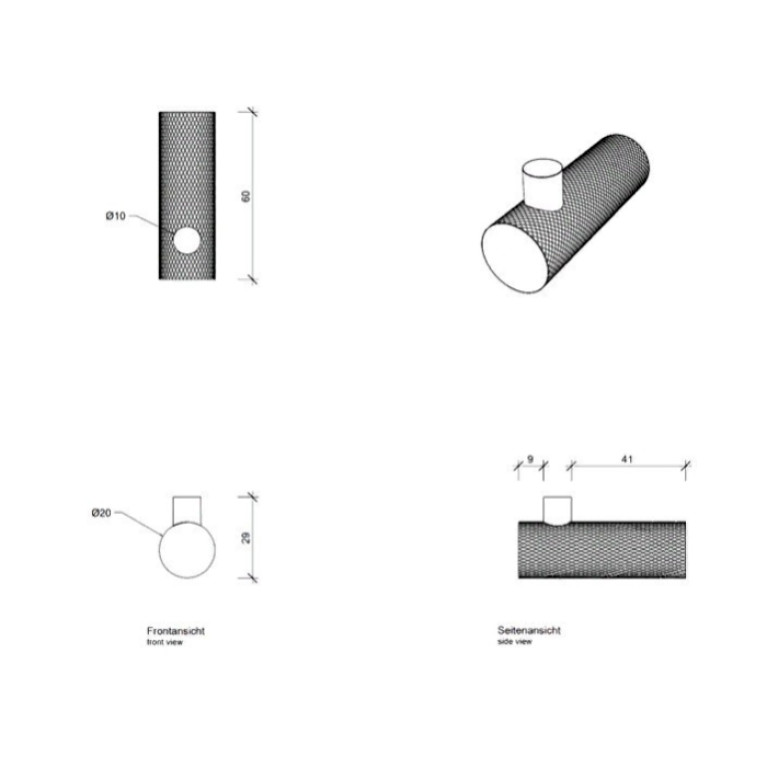 Decor Walther Club HAK1 Крючок, цвет: черный матовый