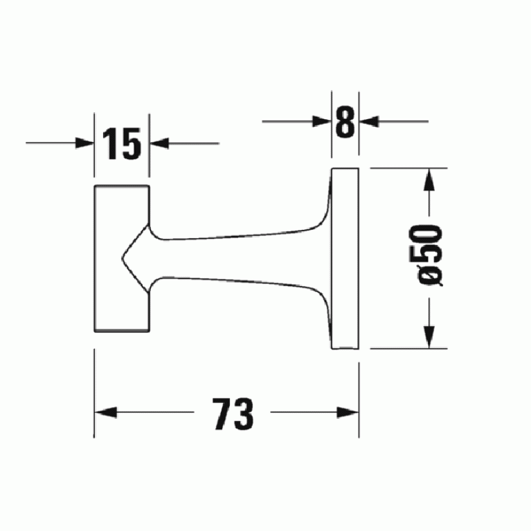 Duravit Starck T Крючок настенный Цвет хром