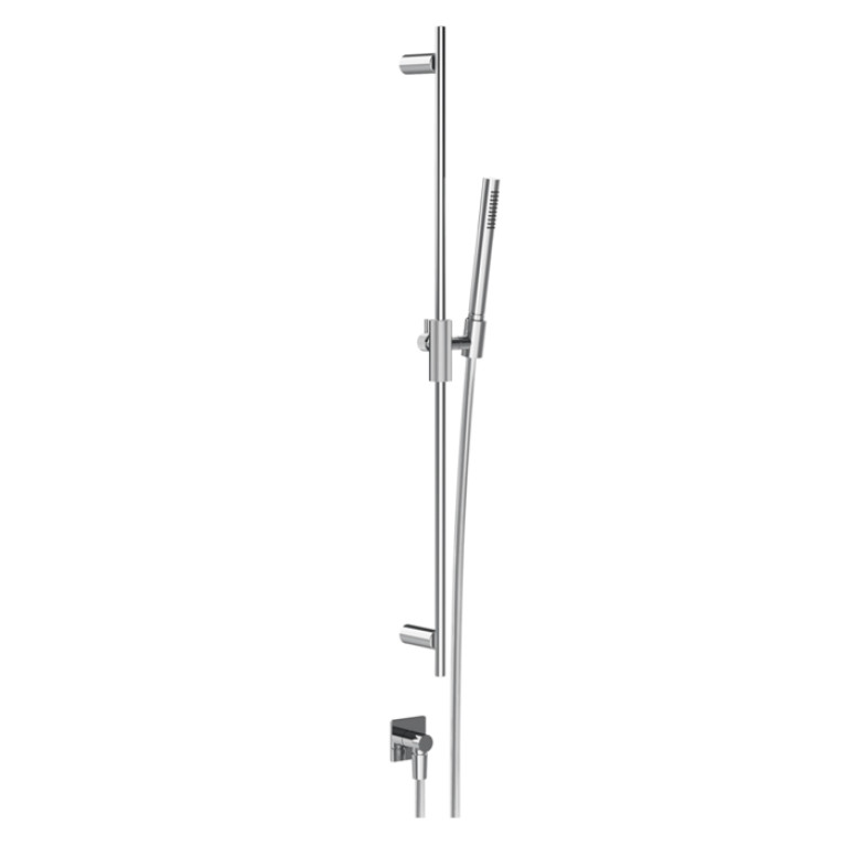 GESSI INVERSO RIGATO Штанга в комплекте с душевой лейкой с защитой от известкового налета, гибкий шланг 1,50 м цвет: хром