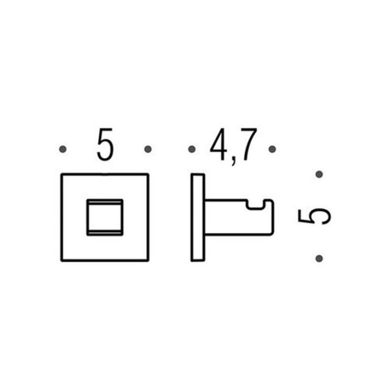 Colombo Basic Q Крючок одинарный, подвеснй, цвет: черный матовый