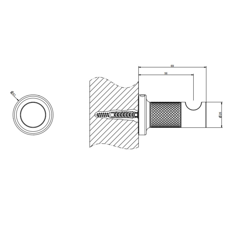 GESSI INCISO Крючок настенный, цвет: copper pvd