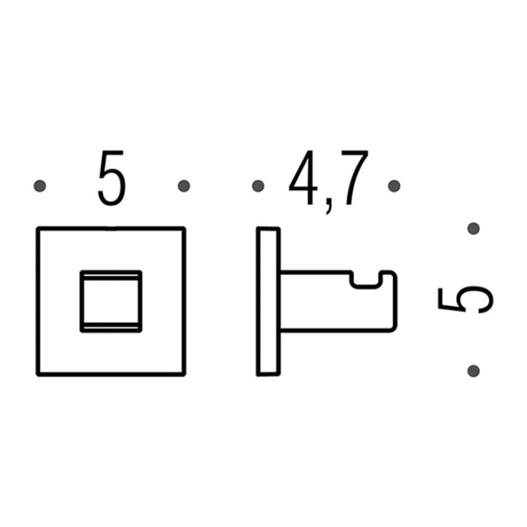 Colombo Basic Q Крючок, Цвет: хром