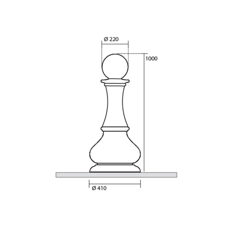 Kerasan Artwork Cтатуэтка декоративная Pedone, цвет платина  (срок по запросу)