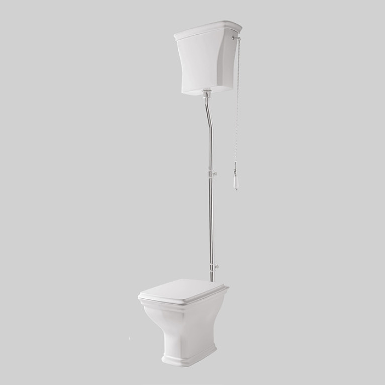 Artceram HERMITAGE Мех-м слива с высокой трубой в комплекте для высокого бачка, цвет хром