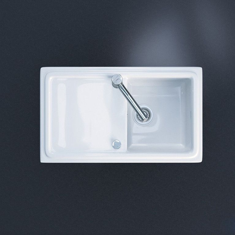 Duravit Cassia Кухонная мойка Cassia 50 860x510 с сифоном, белая (Спец.цена из наличия)
