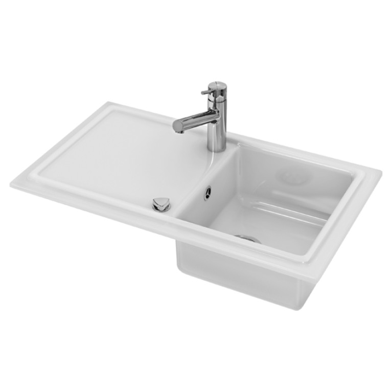 Duravit Cassia Кухонная мойка Cassia 50 860x510 с сифоном, белая (Спец.цена из наличия)