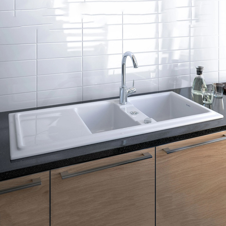 Duravit Cassia Кухонная мойка Cassia 80 1160x510, белая (Спец.цена из наличия)