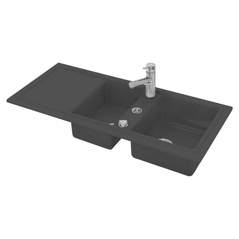 Duravit Cassia Кухонная мойка Cassia 80 1160x510, черная (Спец.цена из наличия)