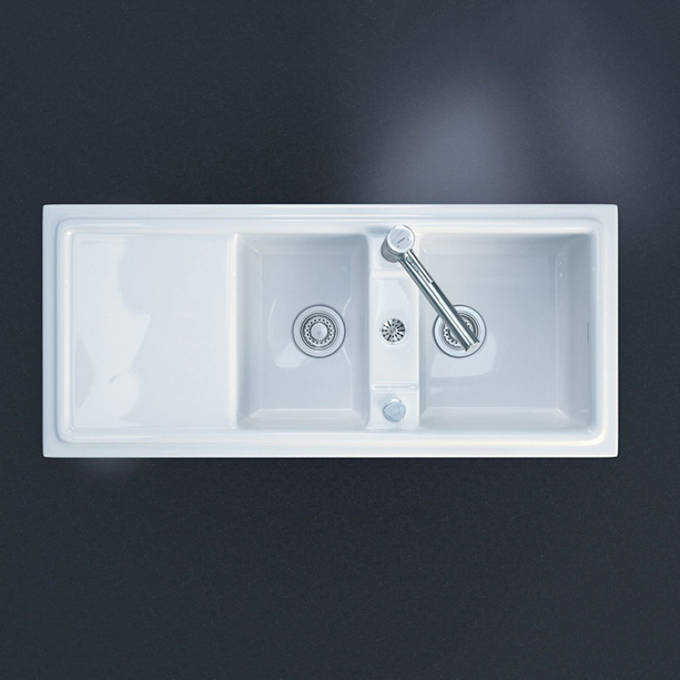 Duravit Cassia Кухонная мойка Cassia 80 1160x510, белая (Спец.цена из наличия)