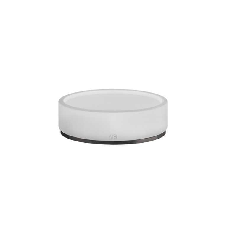 GESSI 316 Мыльница настольная, цвет: белый/brushed black metal pvd