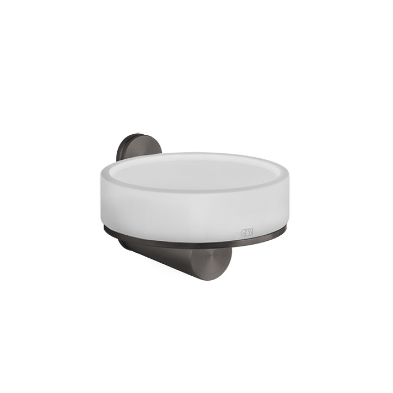 GESSI 316 Мыльница настенная, цвет: белый/brushed black metal pvd