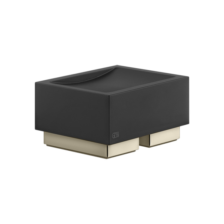 GESSI  INVERSO ACCESSORIES Мыльница настольная черная, цвет: Warm Bronze Br PVD