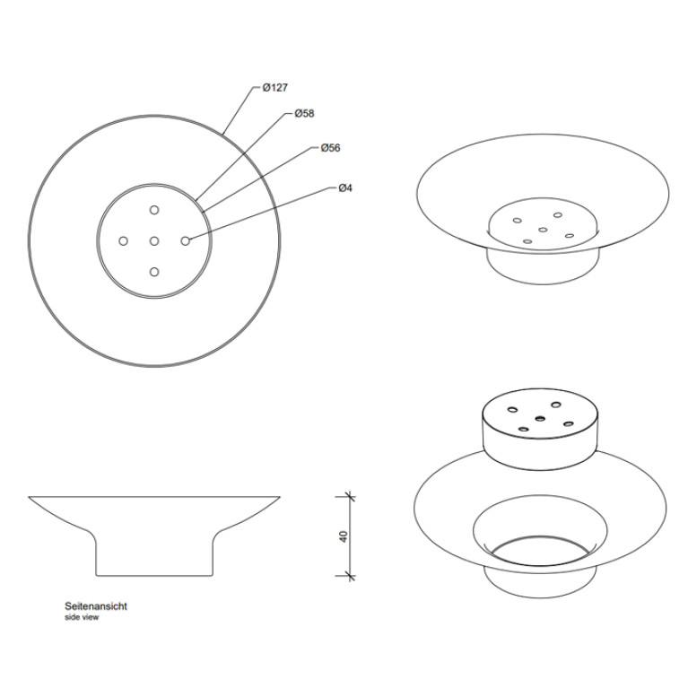 Decor Walther DW 481 Мыльница настольная, цвет: хром