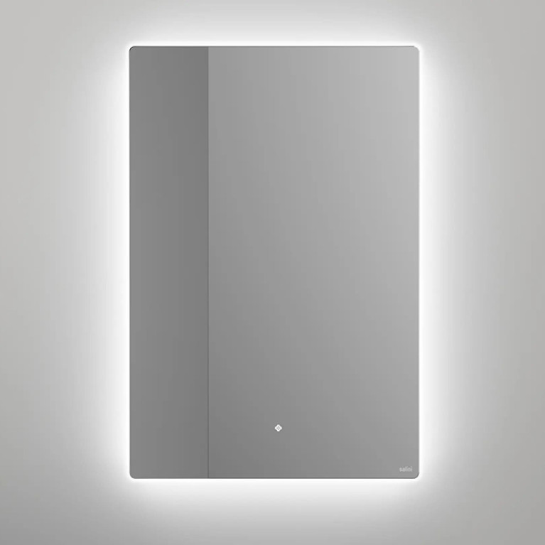 SALINI Зеркало для ванны OMBRA с LED подсветкой 600х900х25 мм, влагостойкое AGC Сrystalvision, сенс выкл, крепления,обогрев, антизапот