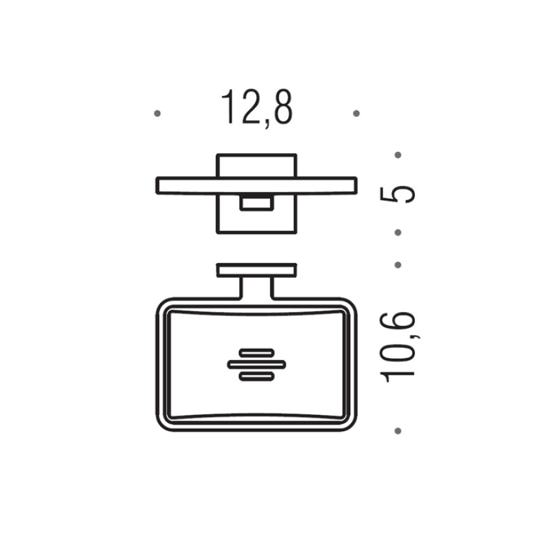 Colombo Basic Q Мыльница, цвет: хром