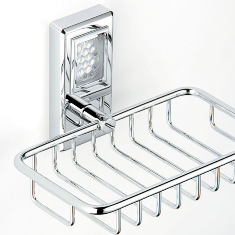 THG METROPOLIS CRISTAL CLAIR Мыльница-корзина металлическая 160х95 мм., цвет хром