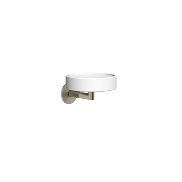 Gessi Anello Мыльница настенная белая, цвет Finox Brushed Nickel
