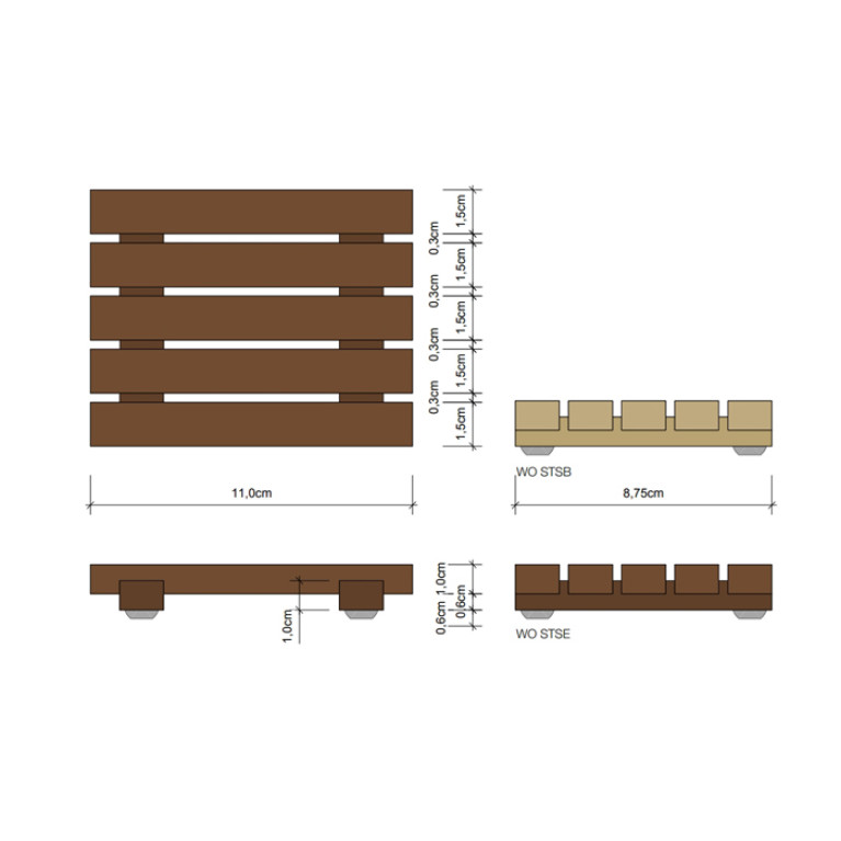 Decor Walther Wood STS Мыльница настольная, цвет: темный ясень ЗАКАЗ ПО ЗАПРОСУ
