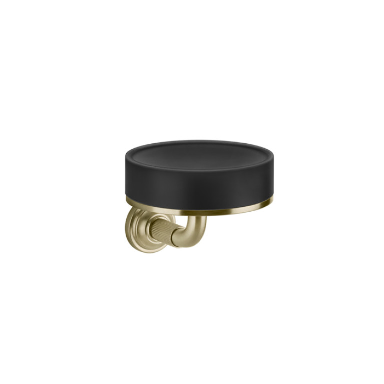 GESSI VENTI20 Мыльница подвесная, цвет черный, фурнитура Brushed Brass PVD