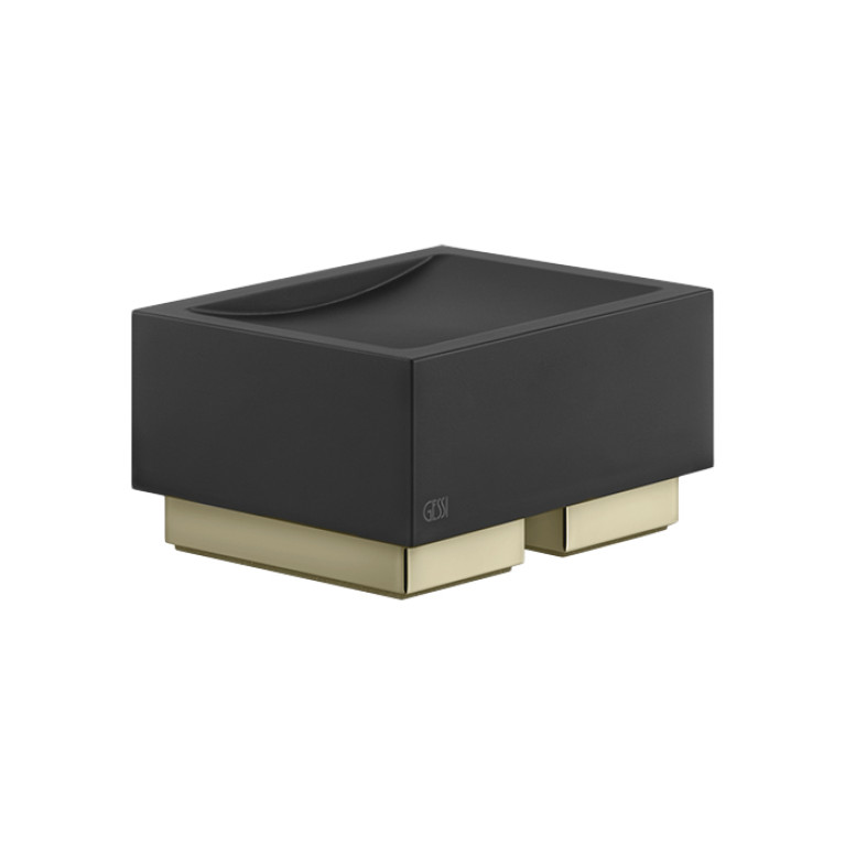 GESSI  INVERSO ACCESSORIES Мыльница настольная черная, цвет: Brass Brushed PVD