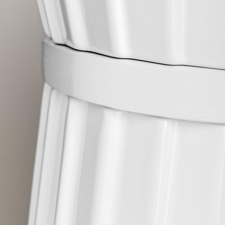 OASIS PLISSE Раковина напольная &Oslash;440х950 мм, без отв для смес, без перел, с донным клапаном, кольцо с золот дек Mykonos, цвет белый (упаковка-3-х кор)