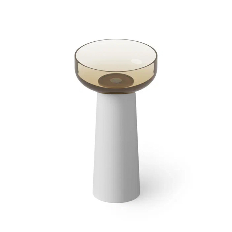DEA DESIGN Washbasins Раковина напольная 48x48xh88 см, материал: Glasstech прозрачная смола, цвет: чаша classic green/пьедестал белый