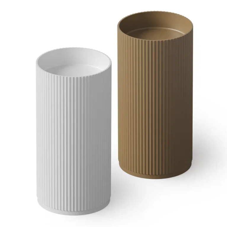 DEA DESIGN Pedestal Basin Раковина напольная d450хh900 мм, цвет белый матовый