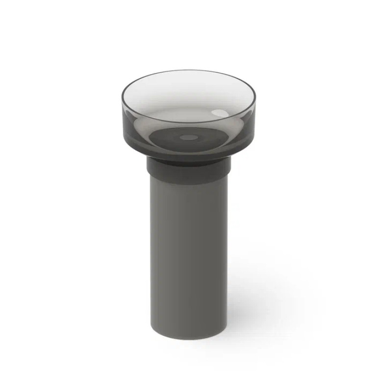 DEA DESIGN Washbasins Раковина напольная 48x48xh90 см, материал: Glasstech прозрачная смола, цвет: Smoky Black R4